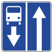 Дорожный знак 5.11.1 «Дорога с полосой для маршрутных транспортных средств» (металл 0,8 мм, II типоразмер: сторона 700 мм, С/О пленка: тип В алмазная)